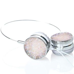 Skinny Dip Quartz and Silver Crystal Headphones NIB!  LAST PAIR!